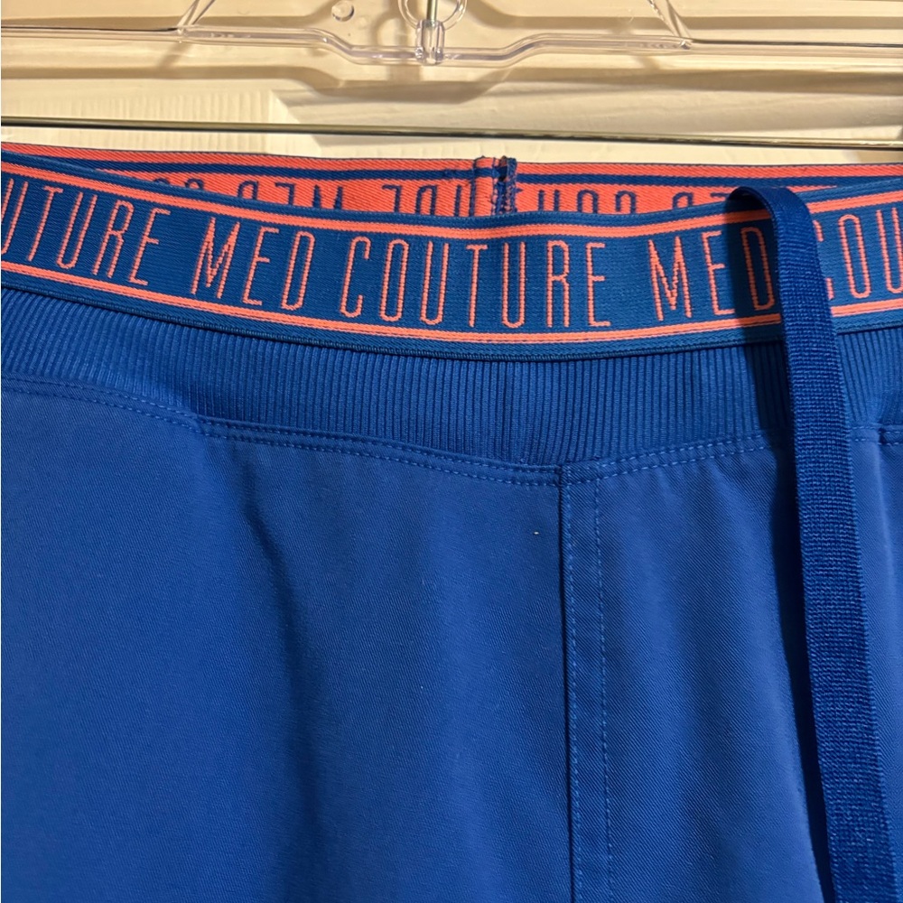 Med Couture Royal Blue Scrub Pants in Large.